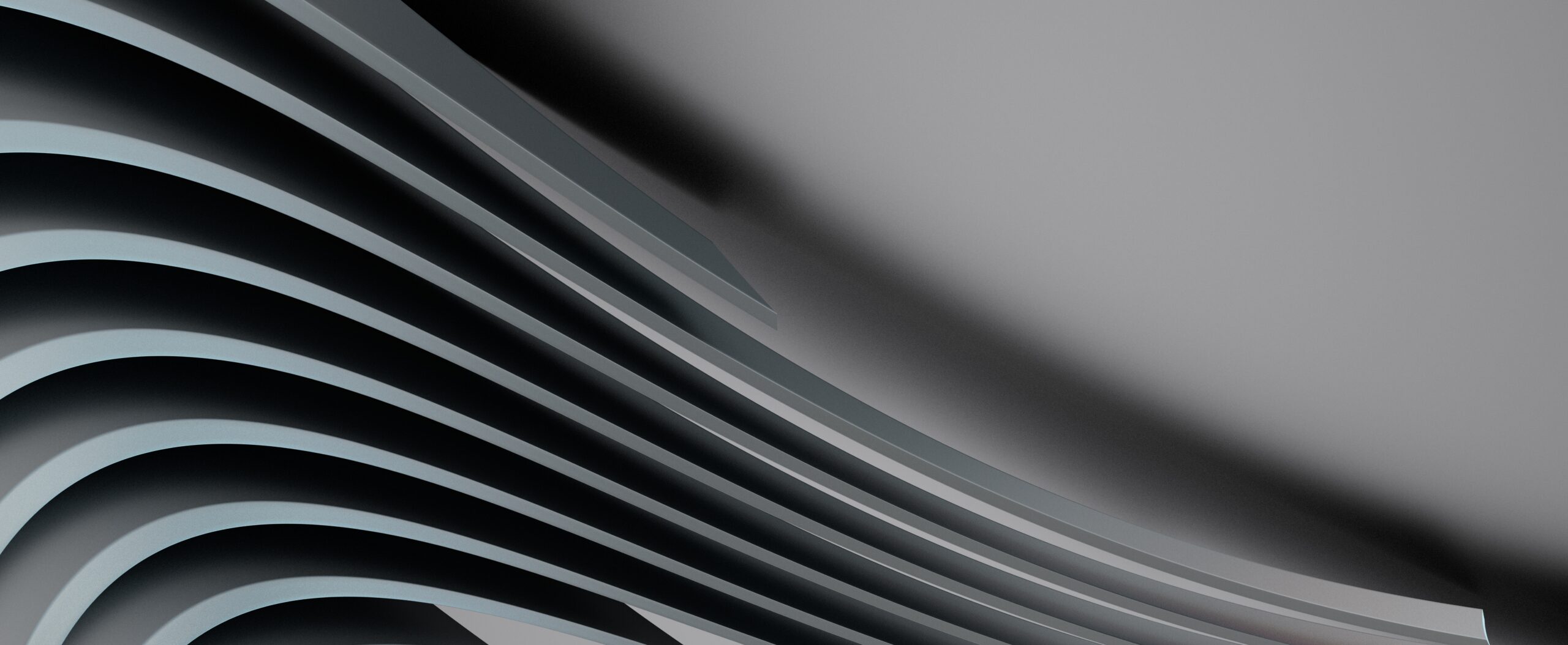 metallic material bent in an abstract form